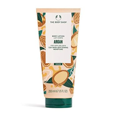 THE BODY SHOP Argan Body Lotion für sehr trockene Haut, 72 Stunden Feuchtigkeit, vegan, 200 ml im Sale